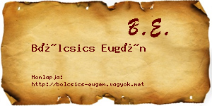 Bölcsics Eugén névjegykártya